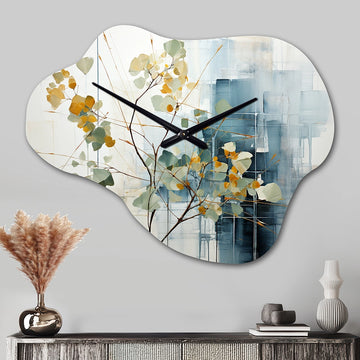 Collage Meditations II - Asymmetric Metal Wall Clock